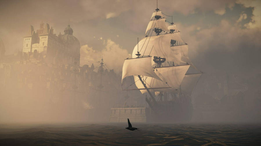 White Ship In Greedfall Wallpaper