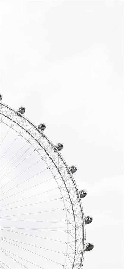 White Sky With Ferris Wheel Iphone Wallpaper