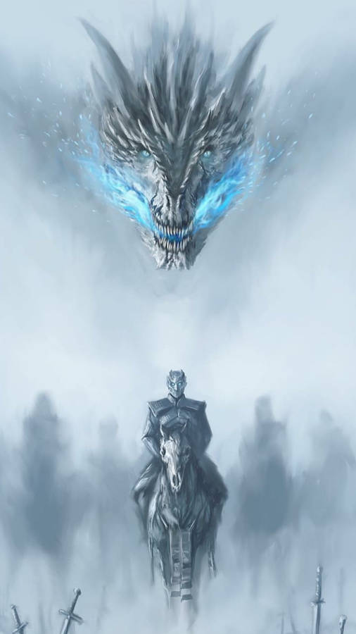 White Walker Dragon For Iphone Screens Wallpaper