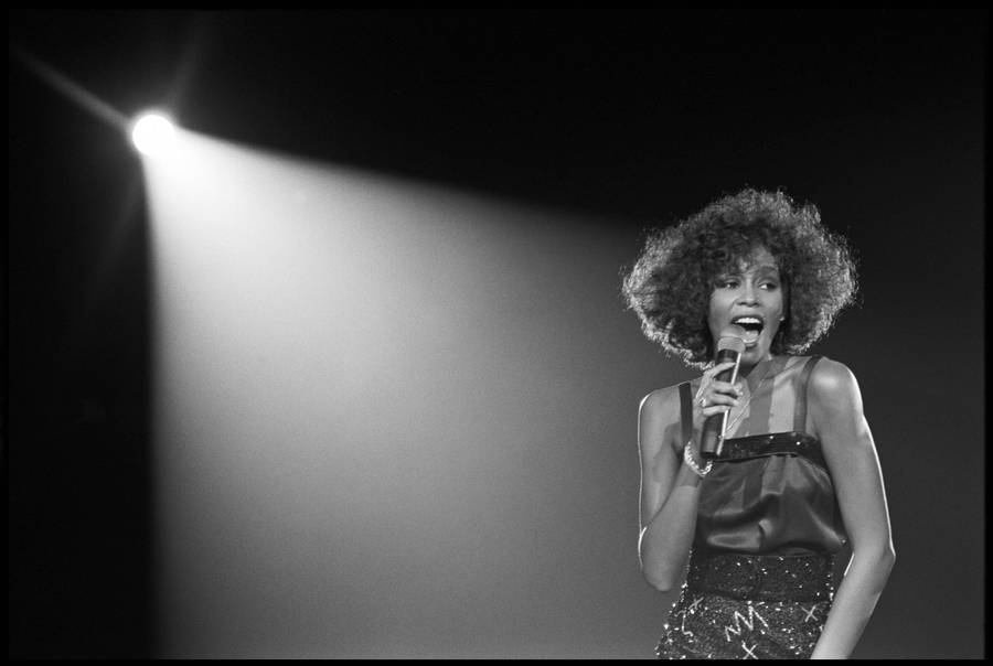 Whitney Houston Under The Spotlight Wallpaper