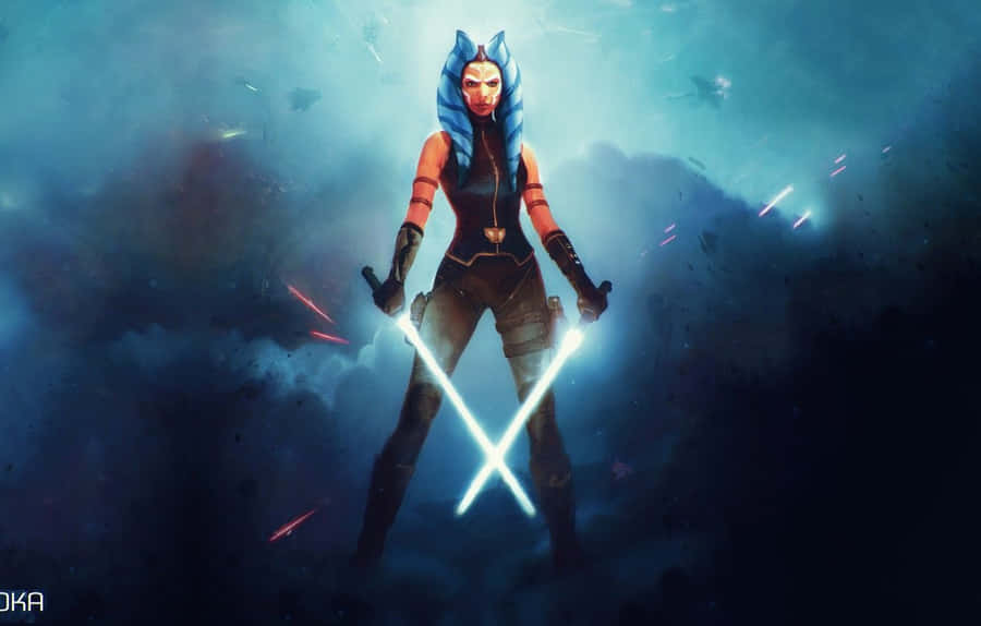 Wielding The Legendary Lightsaber. Wallpaper