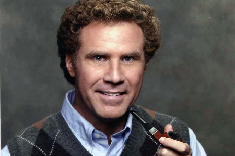 Will Ferrell Posing With Arms Crossed In A Suit Wallpaper