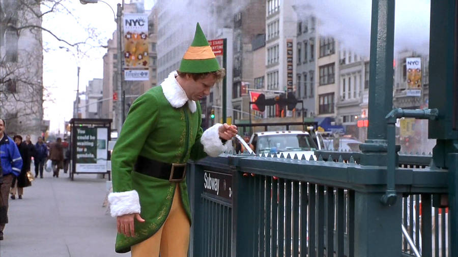 Will Ferrell Stars In The Classic 2003 Holiday Comedy Elf Wallpaper