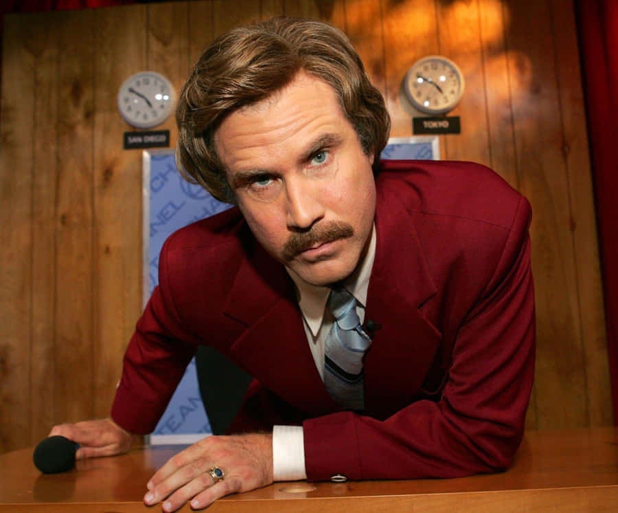 Will Ferrell Striking A Pose On The Red Carpet Wallpaper