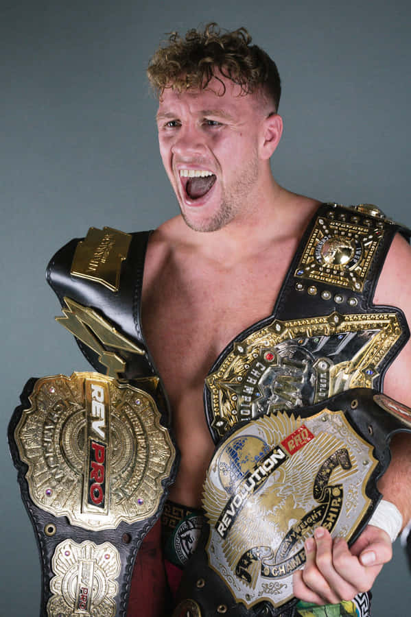 Will Ospreay With Title Belt Wallpaper
