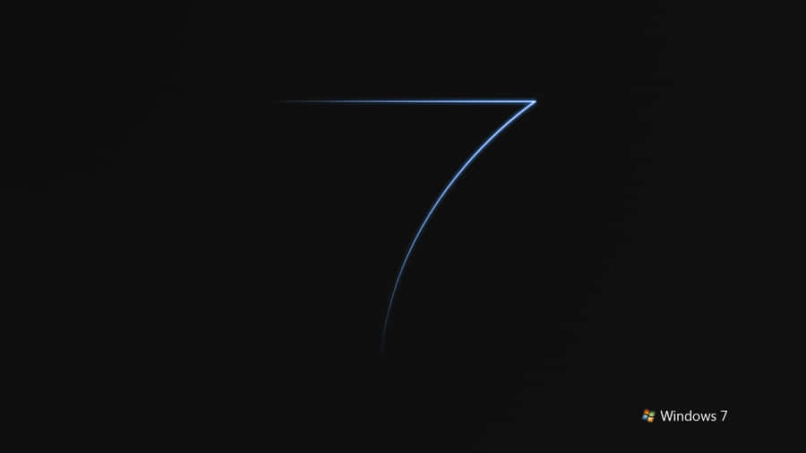 Windows 7 Logo On A Black Background Wallpaper