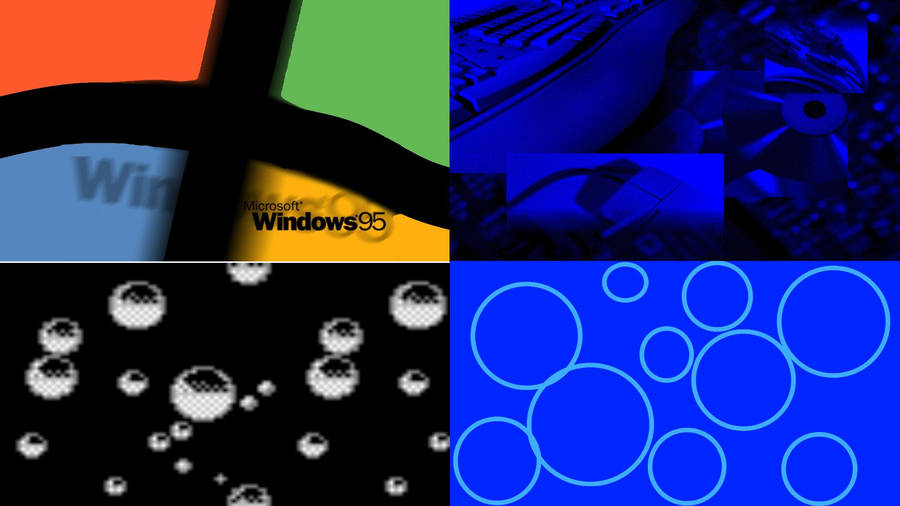 Windows 95 Collage Wallpaper