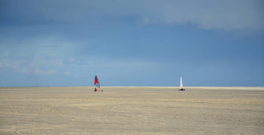 Windsurfing In Land Wallpaper