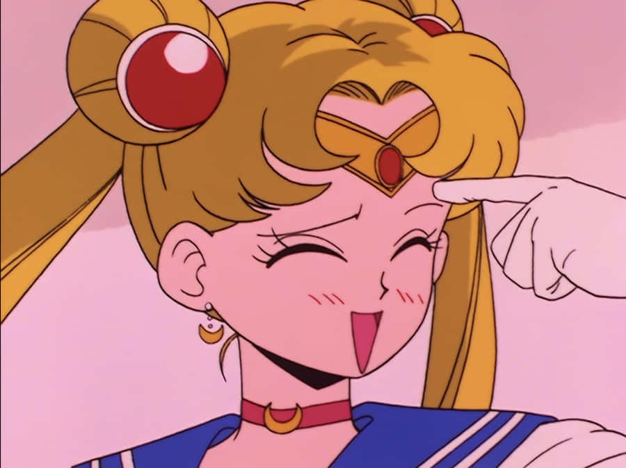 Winking Sailor Moon Anime Expression Wallpaper