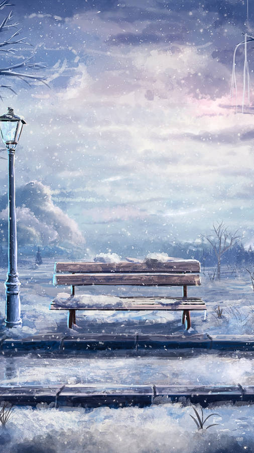 Winter Phone Bench Wallpaper