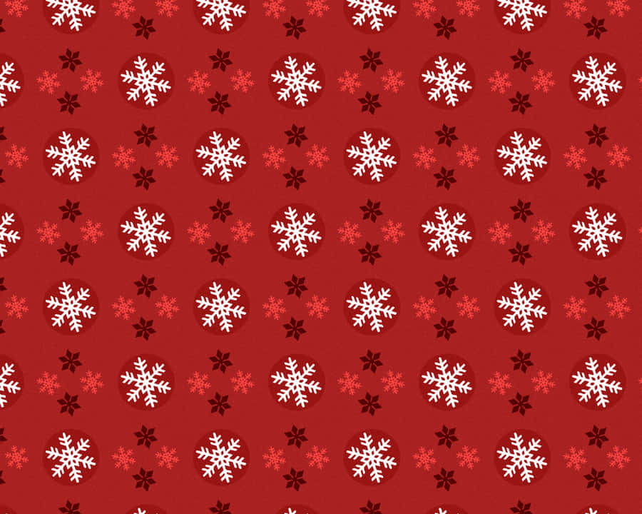 Wintry Christmas Pattern – A Magical Holiday Scene Wallpaper