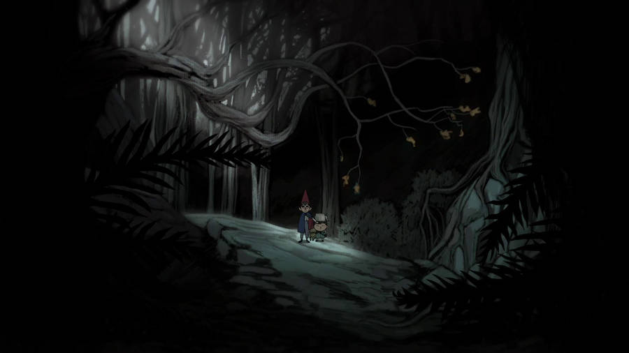 Wirt Greg Dark Gloomy Forest Over The Garden Wall Wallpaper