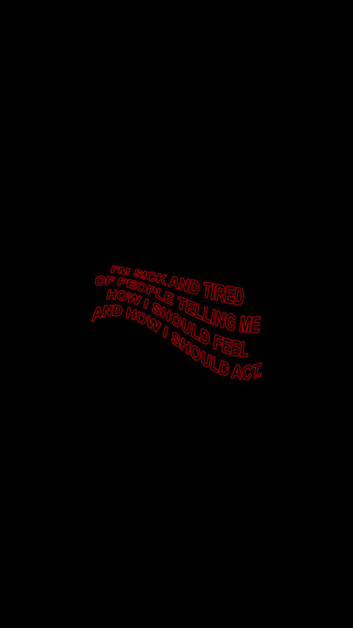 Wistful Red Baddie Quote Wallpaper