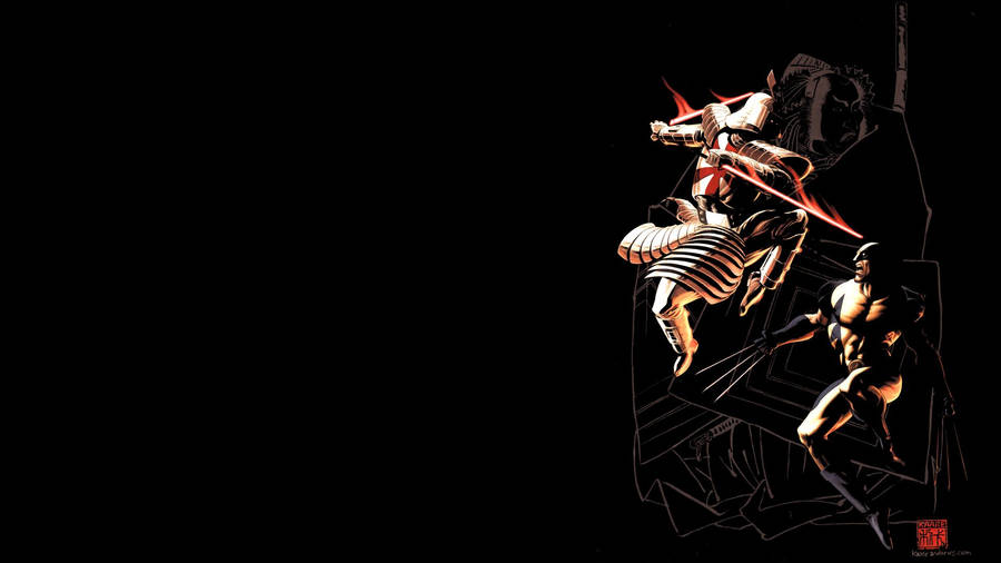 Wolverine And Armored Samurai Wallpaper