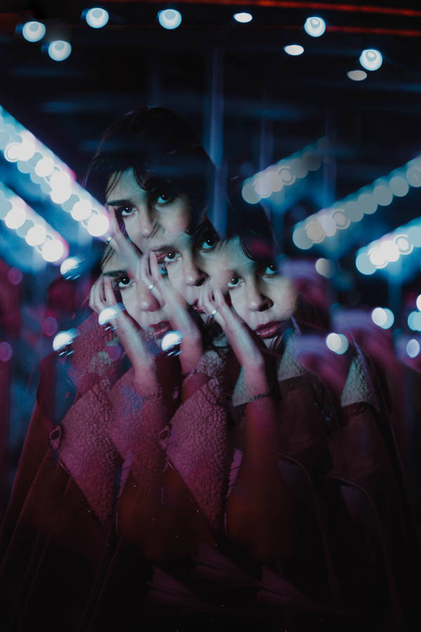 Woman In Red Top Wallpaper