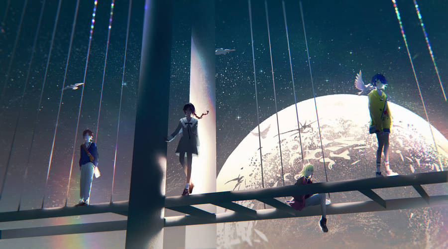 Wonder Egg Priority Night Art Wallpaper