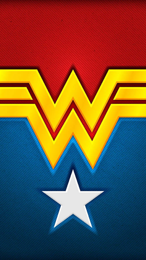Wonder Woman 1984 Minimalistic Fabric Logo Wallpaper