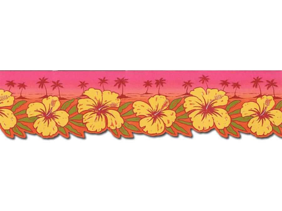 Wonderful Illustration Of Yellow Hibiscus Flower Wallpaper