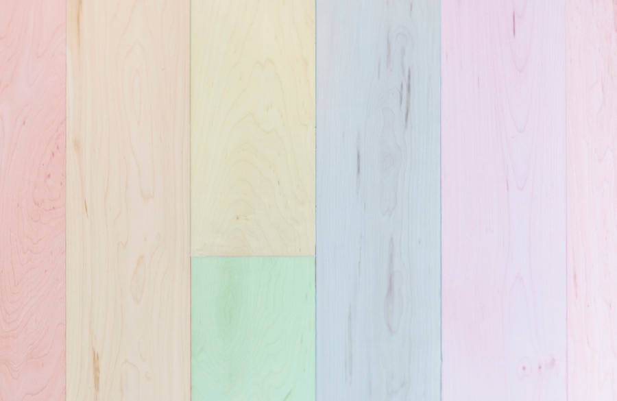 Wooden Board Pastel Desktop Wallpaper