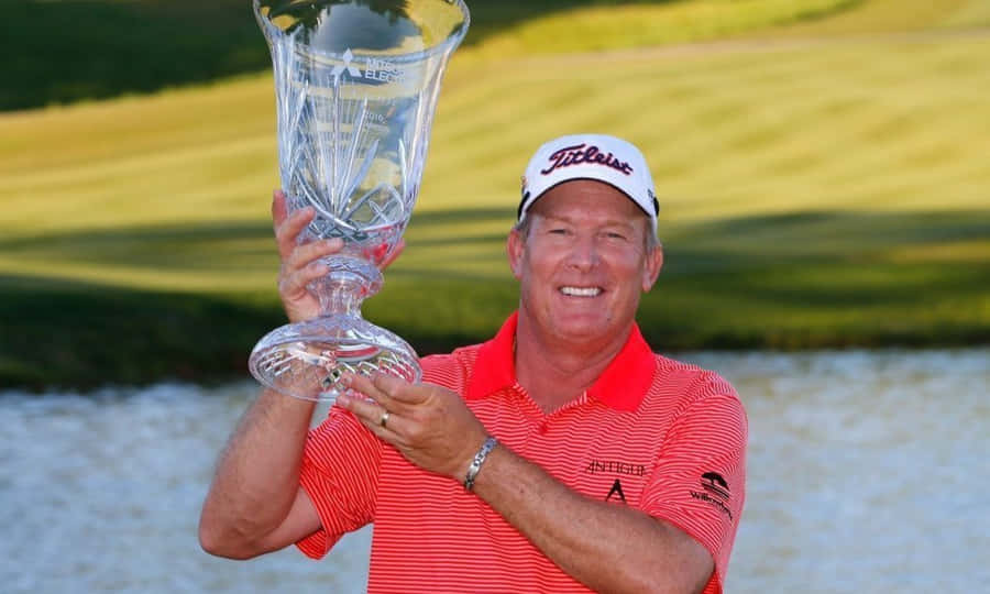 Woody Austin Smiling In Victory Wallpaper