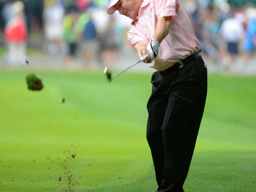 Woody Austin Swings A Soil Patch Wallpaper