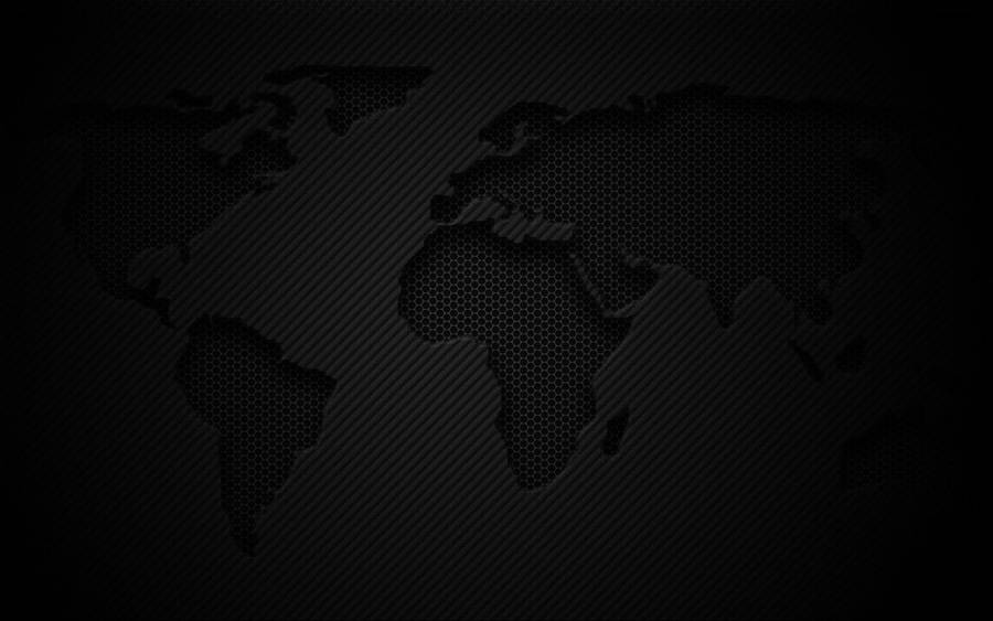 World Map Black Hd Desktop Wallpaper