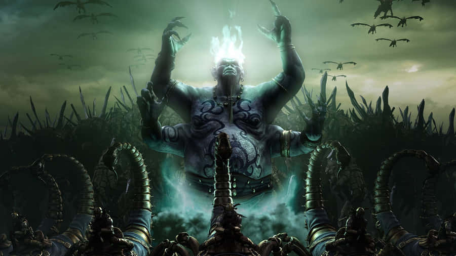 World Of Warcraft - A Dark Image Of A Demon Wallpaper