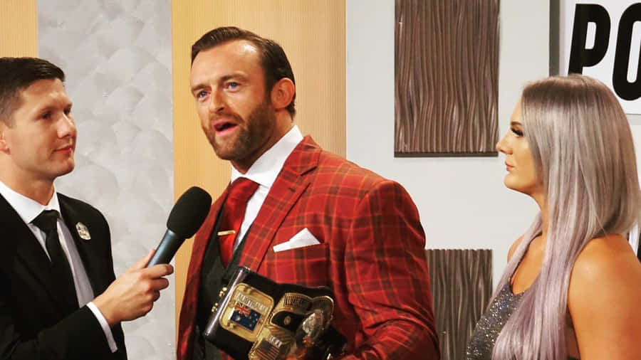 Wrestler Nick Aldis Interviewat Event Wallpaper