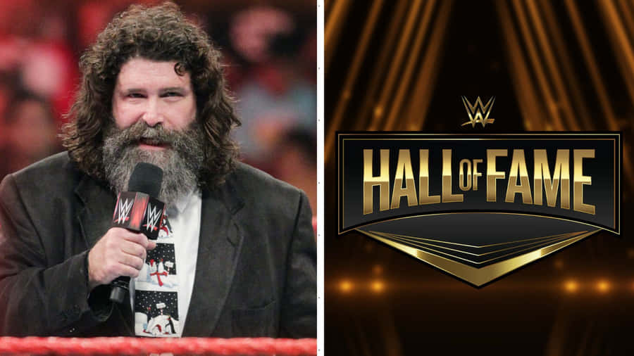 Wwe Hall Of Famer Mick Foley In Action Wallpaper