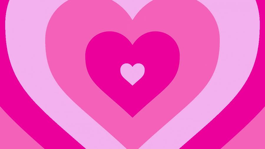 Y2k Heart Pink And Magenta Colours Wallpaper