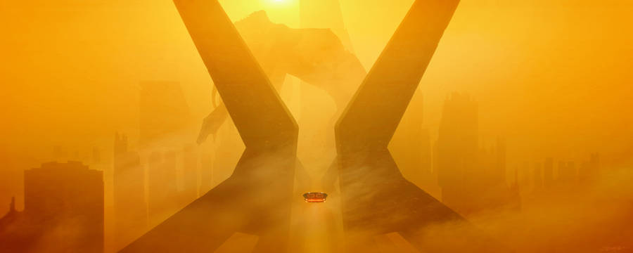 Yellow Aesthetic Spinner Blade Runner 2049 4k Wallpaper