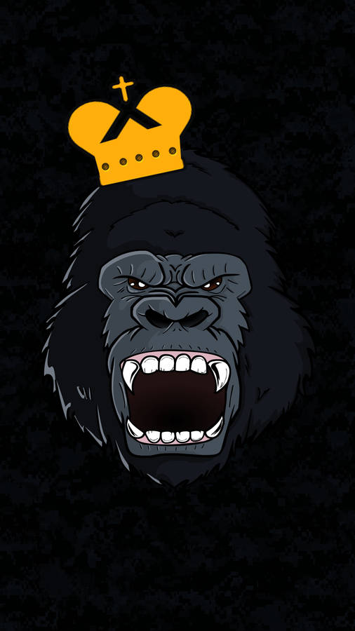 Yellow-crowned Gorilla Iphone Wallpaper