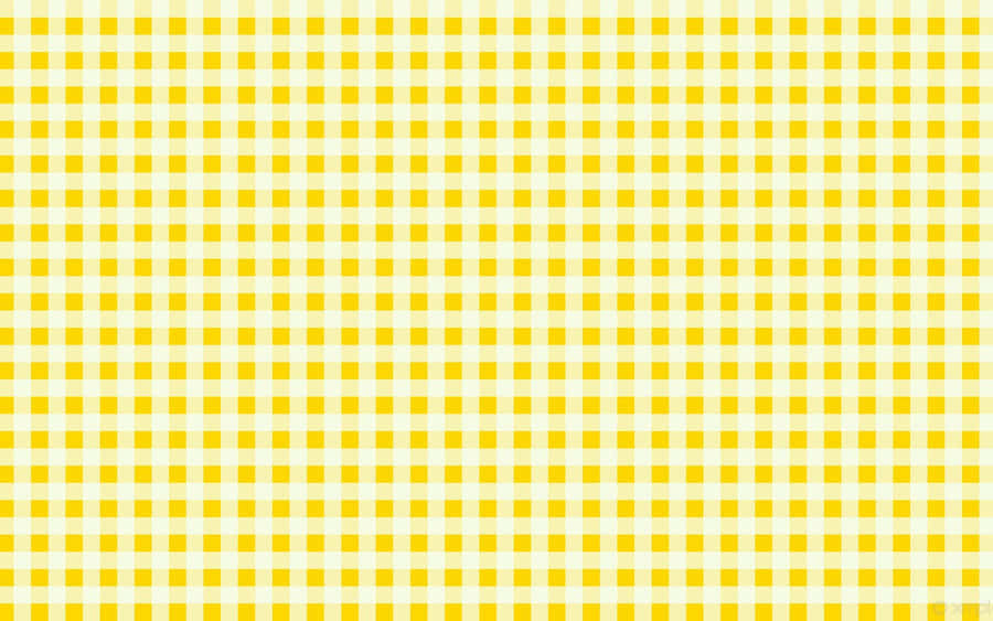 Yellow Gingham Pattern Background Wallpaper