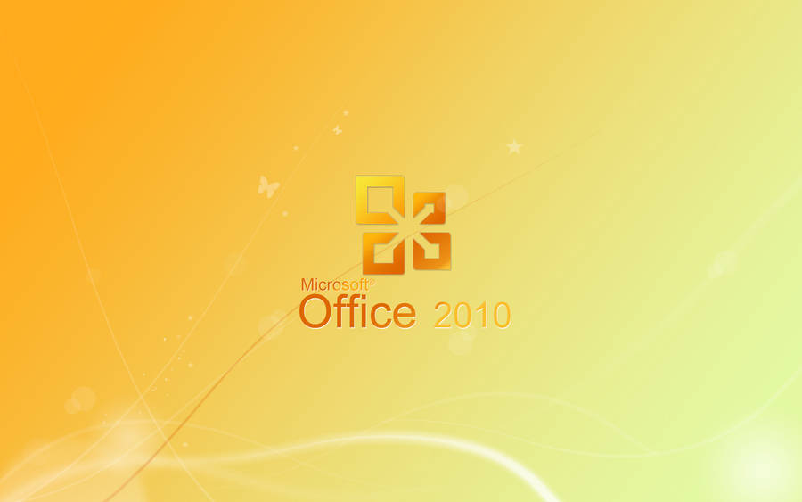 Yellow Microsoft Office 2010 Desktop Wallpaper