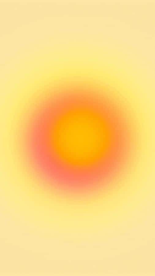 Yellow Orange Radial Aura Color Wallpaper