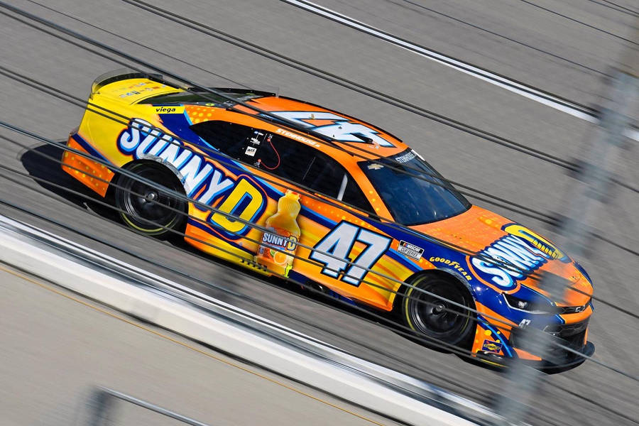 Yellow Ricky Stenhouse Jr. Race Car Wallpaper