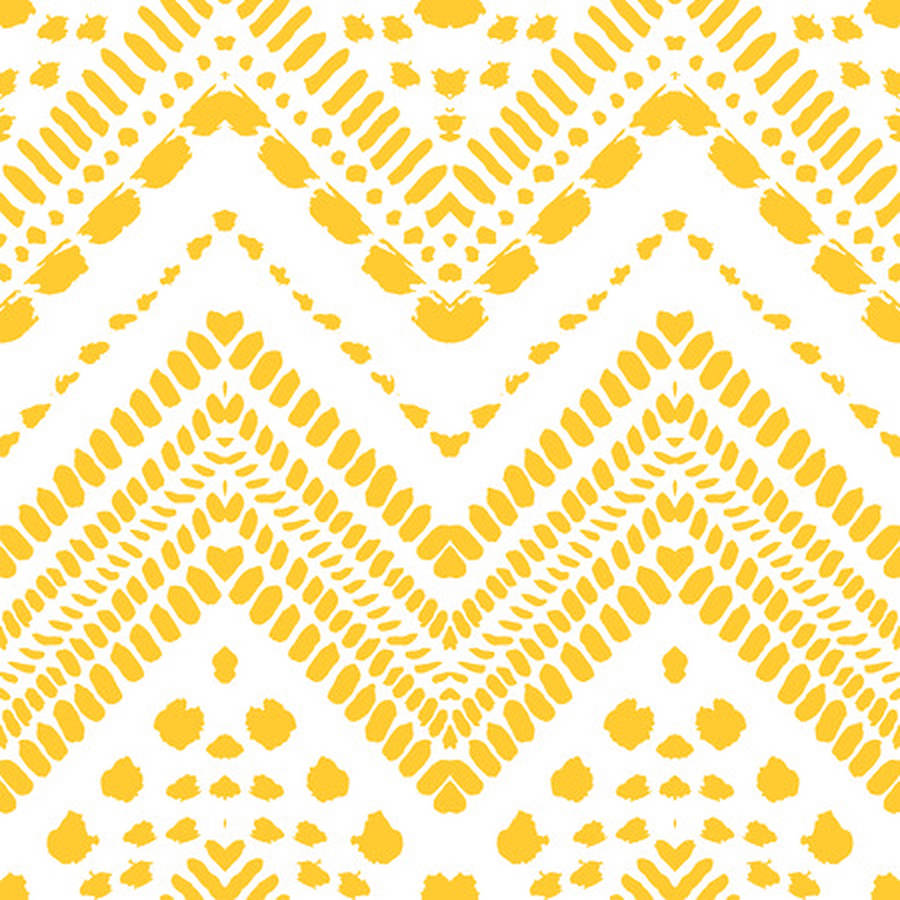 Yellow Tribal Pattern Wallpaper