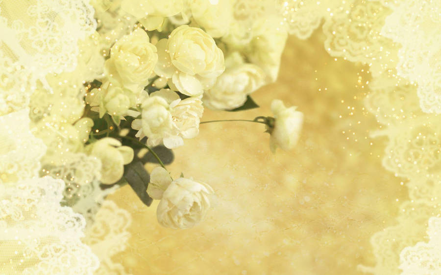 Yellow Wedding Roses Wallpaper