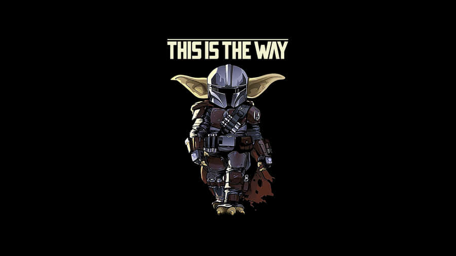 Yoda Donning The Armor Of A Mandalorian Wallpaper
