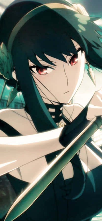 Yor Forger With Red-colored Eyes Wallpaper