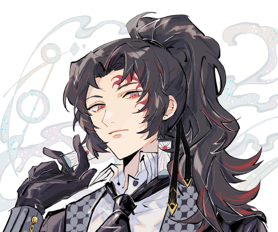 'yoriichi Tsugikuni Igniting Flames With His Technique: Fission' Wallpaper