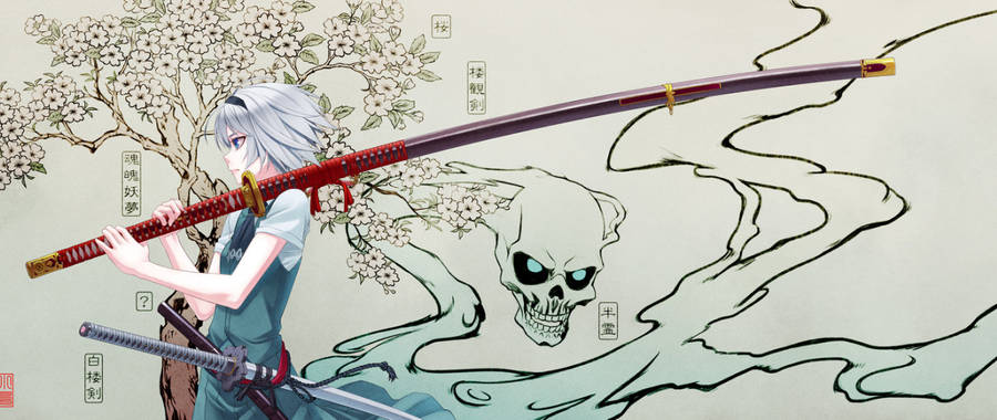 Youmu Konpaku 4k Ultra Widescreen Wallpaper