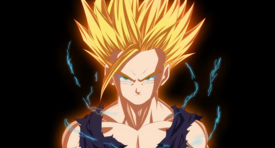 Young Gohan Unleashing His True Strength Wallpaper