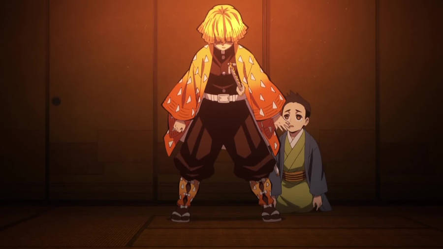 Zenitsu Agatsuma Protector Of The Innocent Wallpaper