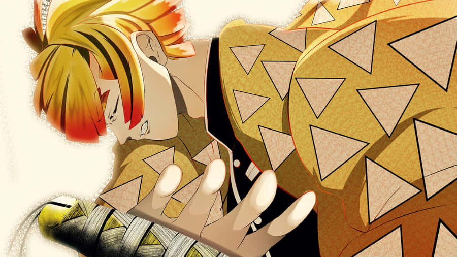 Zenitsu Agatsuma, The Fearless Demon Slayer. Wallpaper