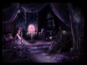 1) A Mysterious Purple Gothic Pattern To Imbue Mysterious Feelings Wallpaper