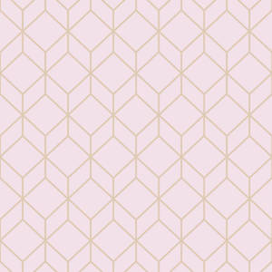 1000x1000 Graham & Brown Myrtle Geo Pink And Rose Gold Removable Wallpaper Wallpaper