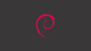 1080p Minimalist Debian Logo Wallpaper