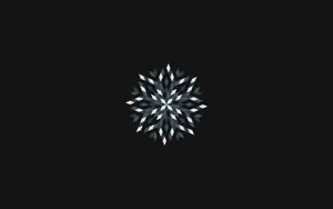 1080p Minimalist Snowflake Wallpaper