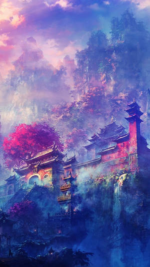 1080x1920 Japanese Art Wallpaper. Japanese House, Color Paints And Painting Art Wallpaper
